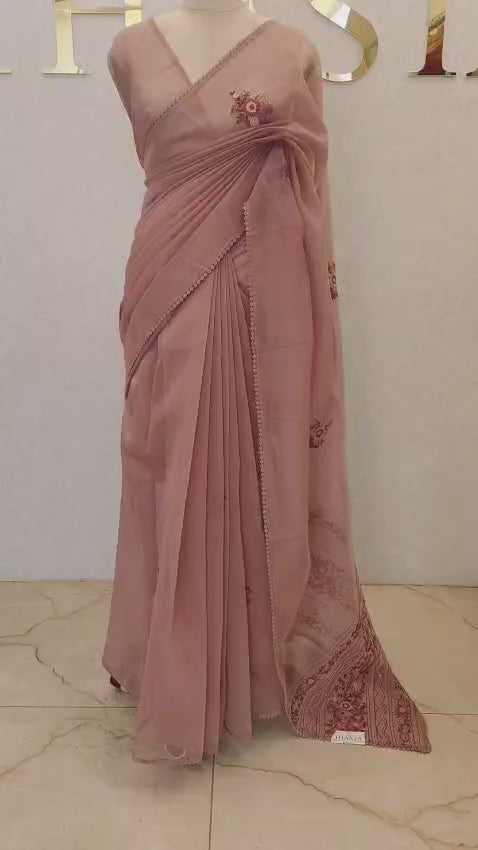 Chanderi tissue saree
