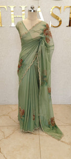 CRUSH ORGANZA SAREE