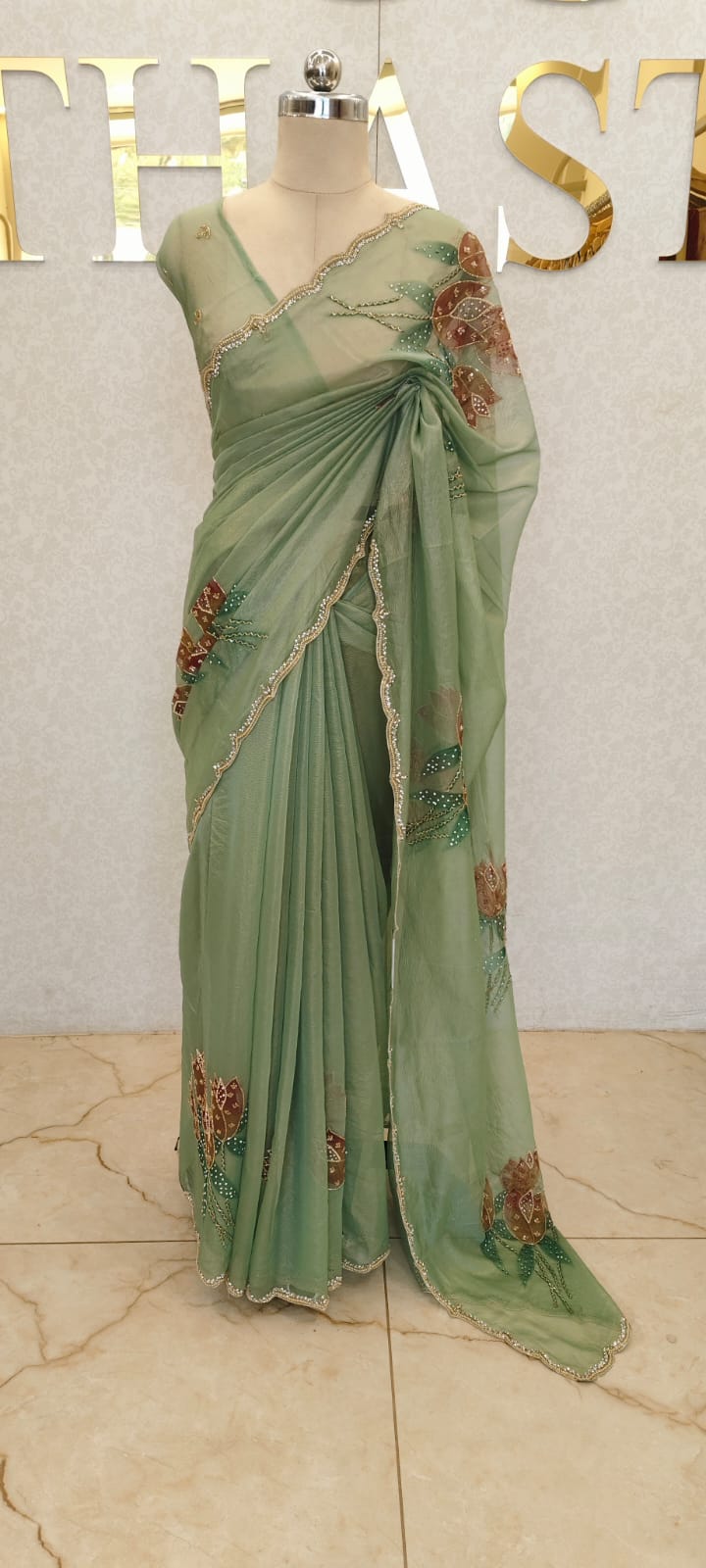 CRUSH ORGANZA SAREE