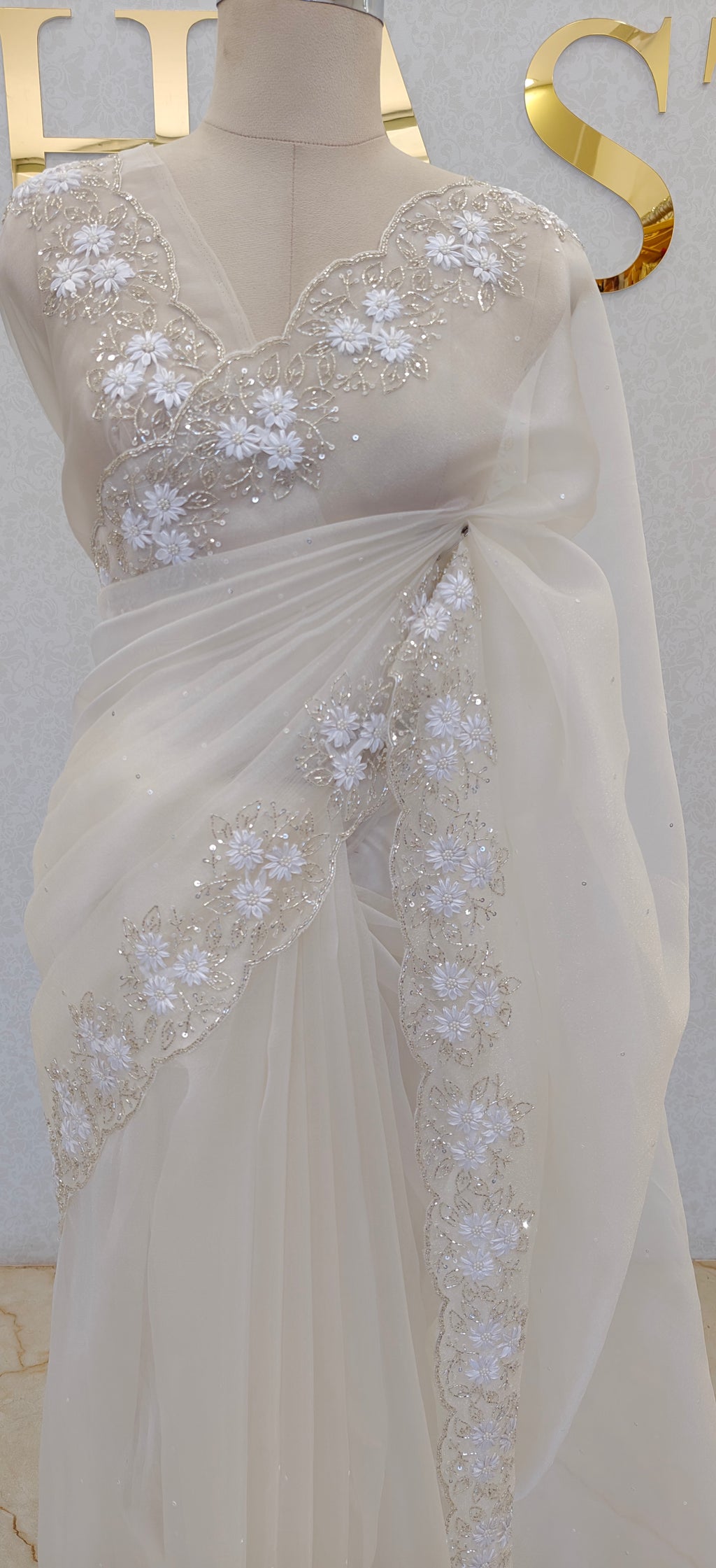 GLASS ORGANZA SAREE
