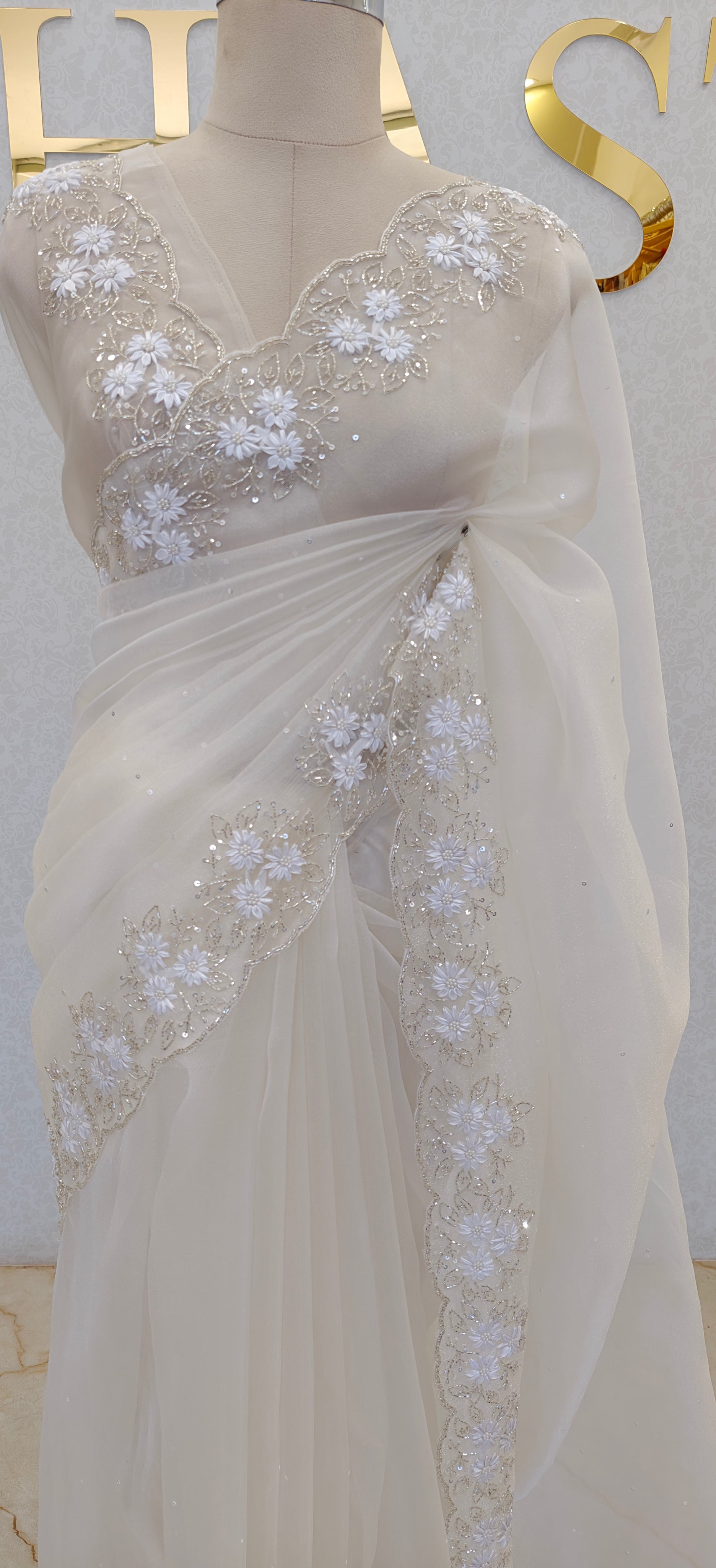GLASS ORGANZA SAREE