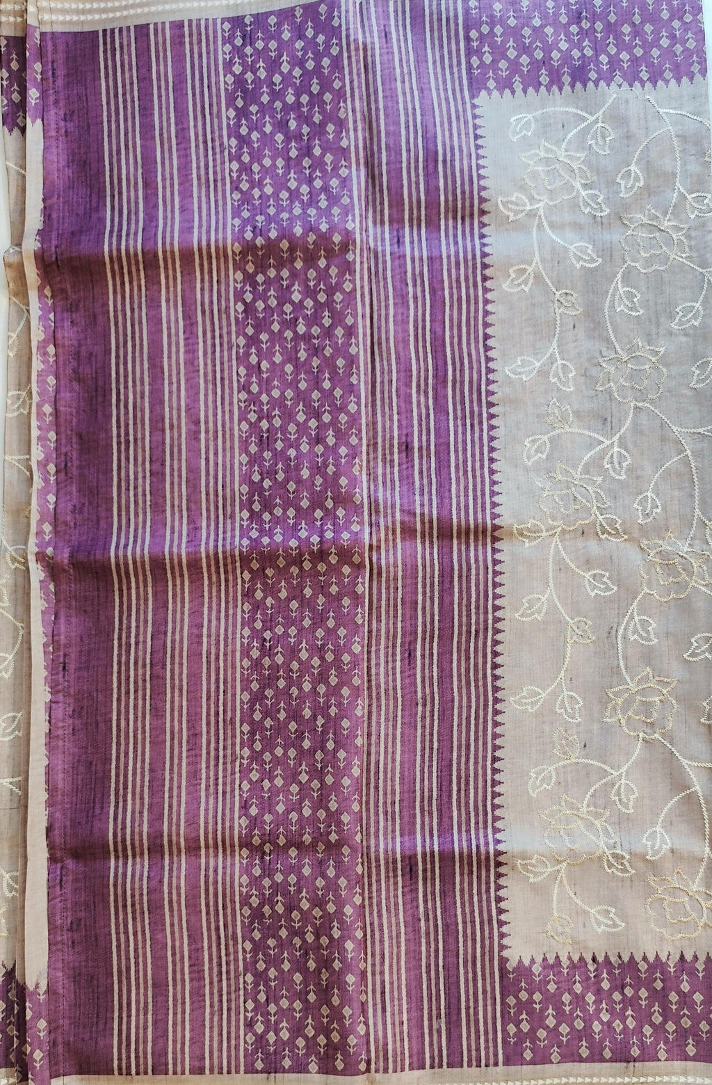 Semi tussar saree