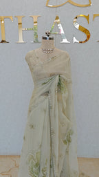 PURE ORGANZA SAREE