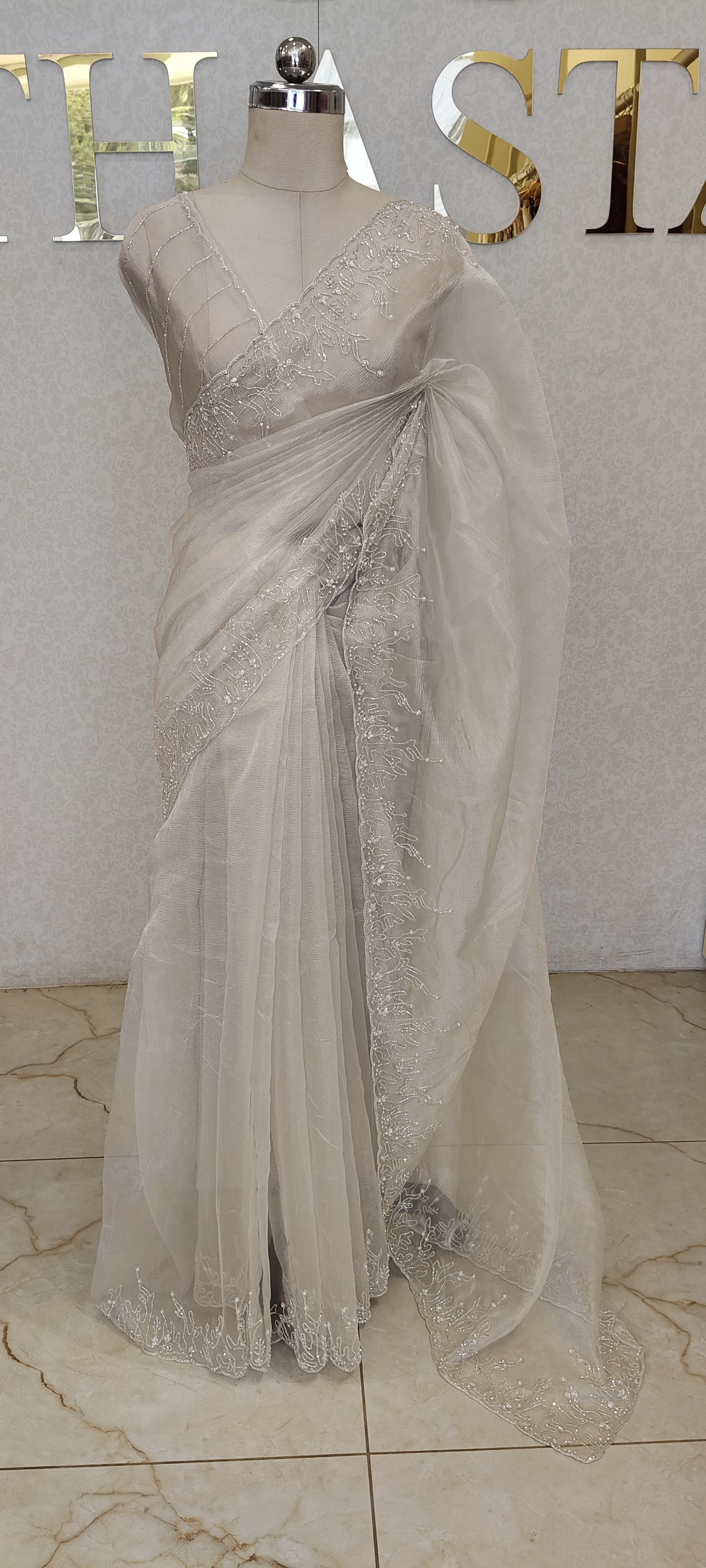 CRUSH ORGANZA SAREE