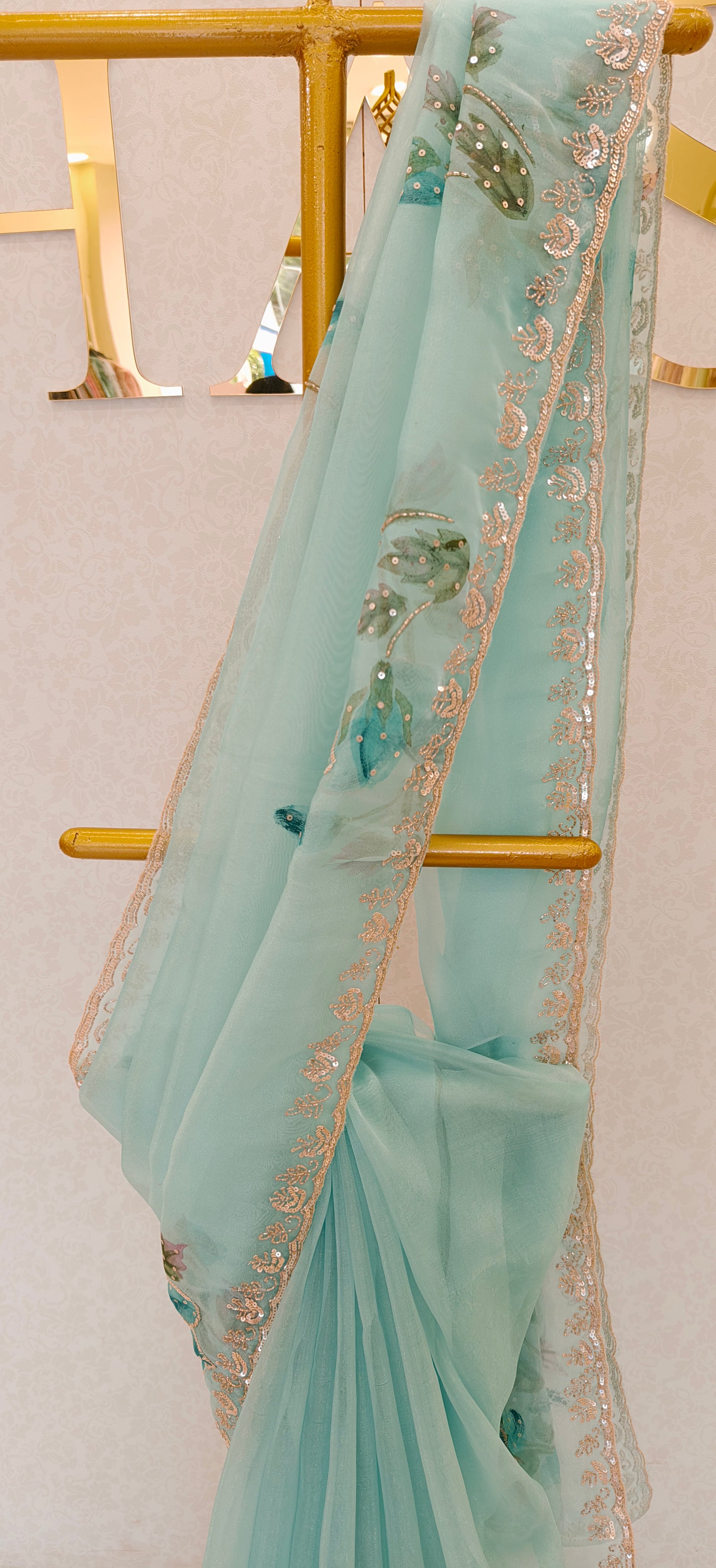 GLASS ORGANZA SAREE