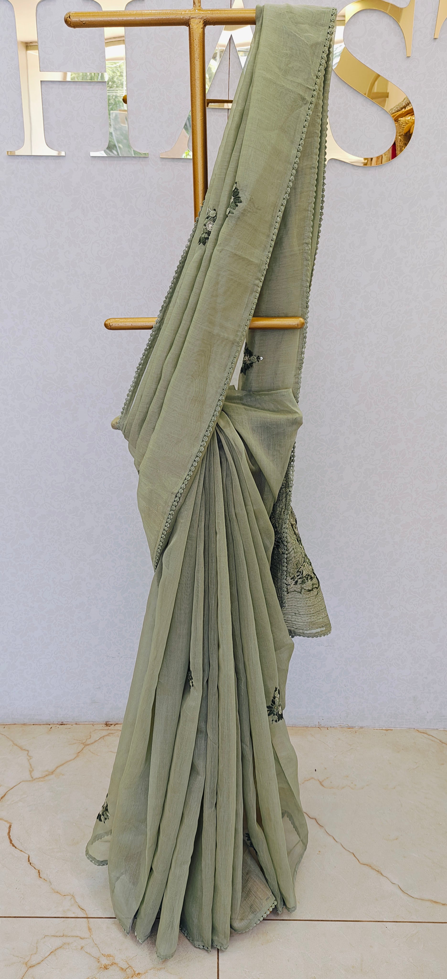 CHANDERI TISSUE SAREE