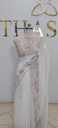 PURE CRUSH ORGANZA SAREE