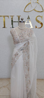 PURE CRUSH ORGANZA SAREE