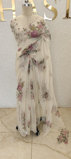 GLASS ORGANZA SAREE