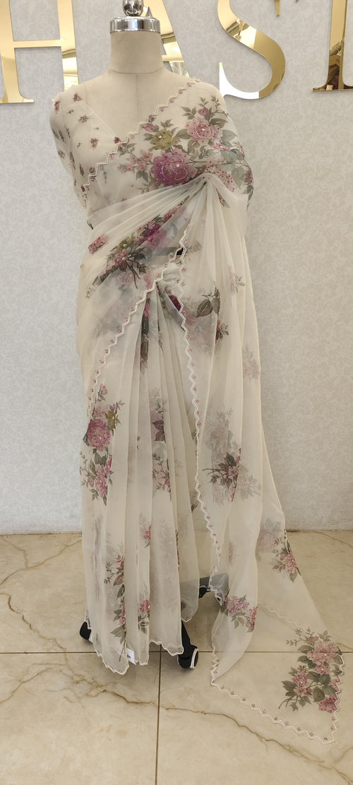 GLASS ORGANZA SAREE