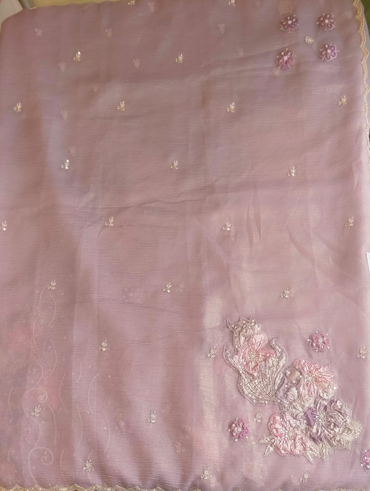 Crush Organza saree