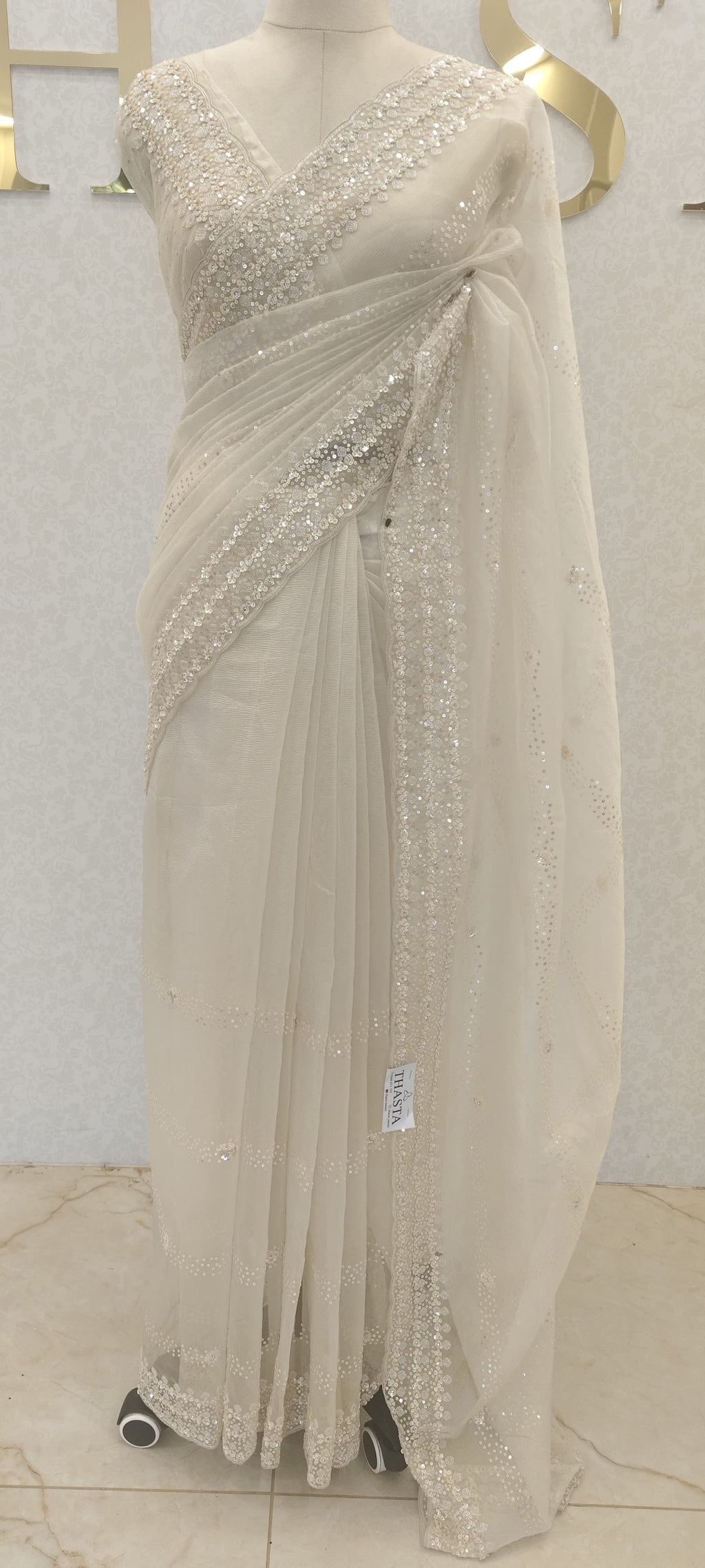 Crush organza saree