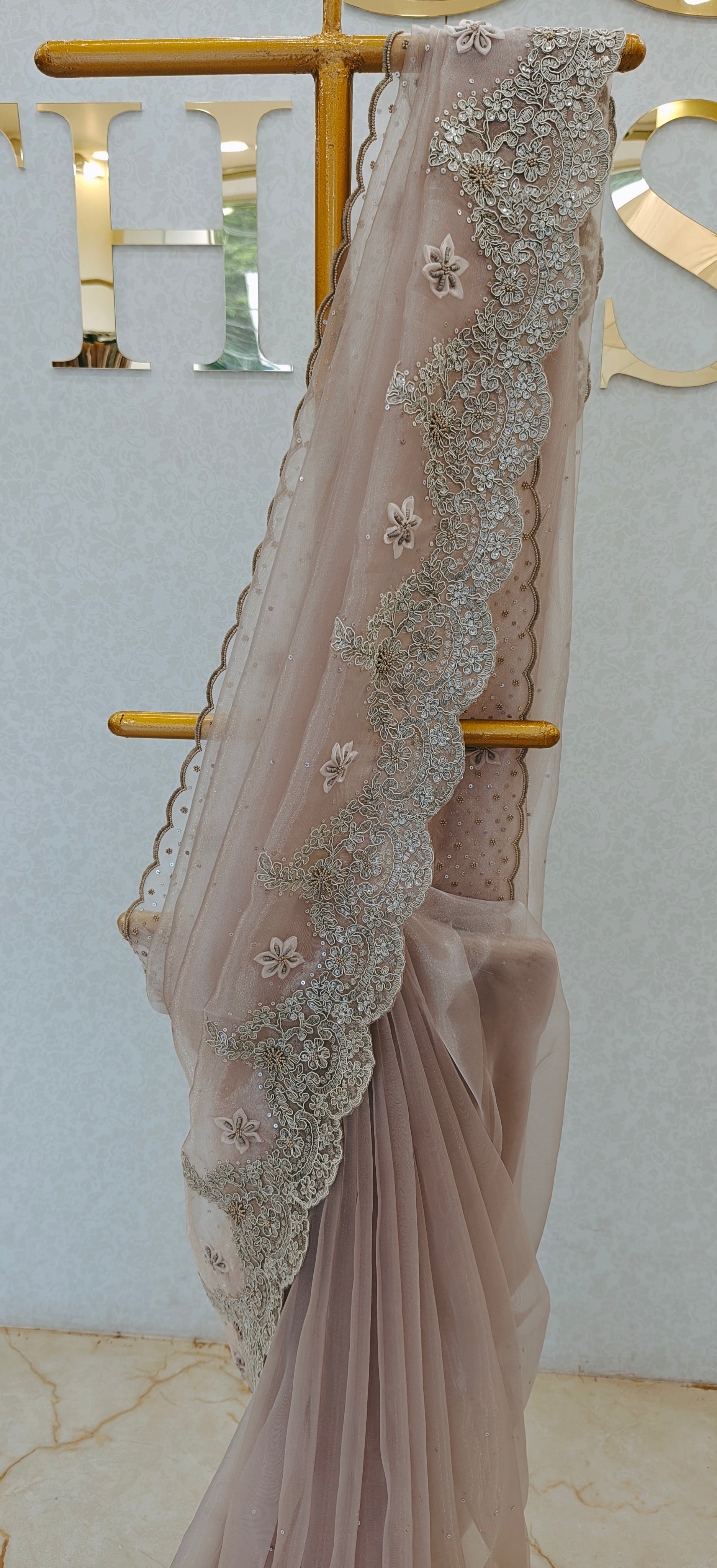 GLASS ORGANZA SAREE