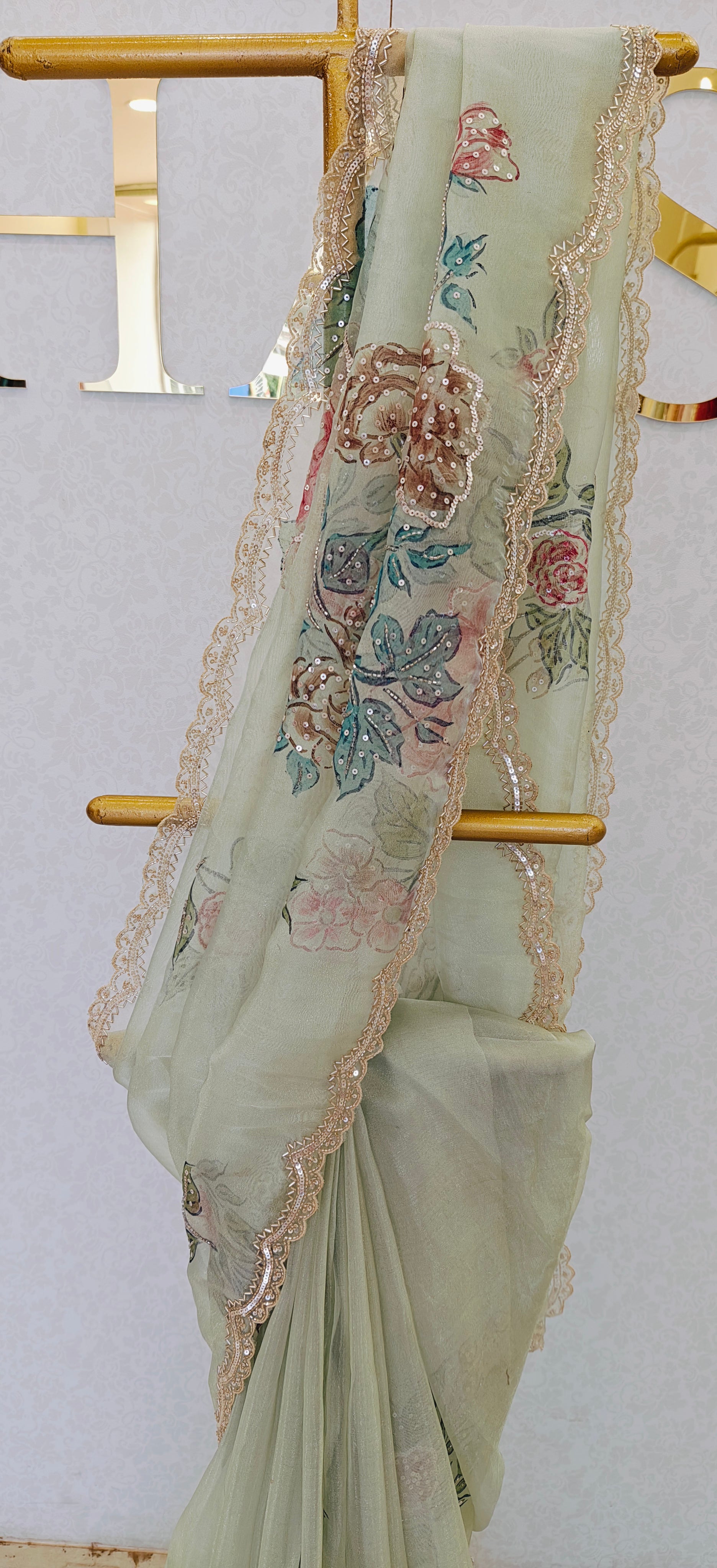 GLASS ORGANZA SAREE