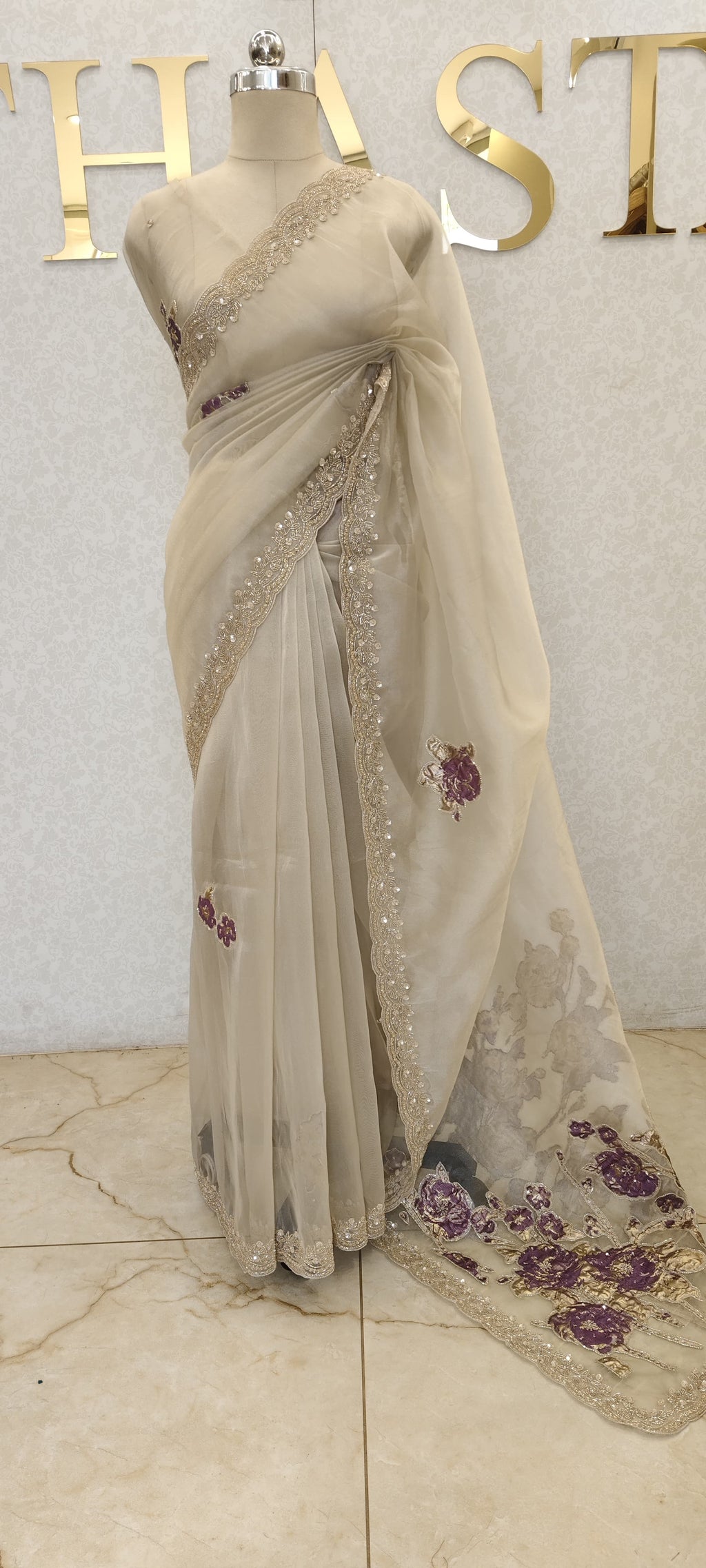 GLASS ORGANZA SAREE
