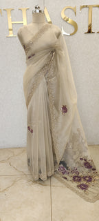 GLASS ORGANZA SAREE