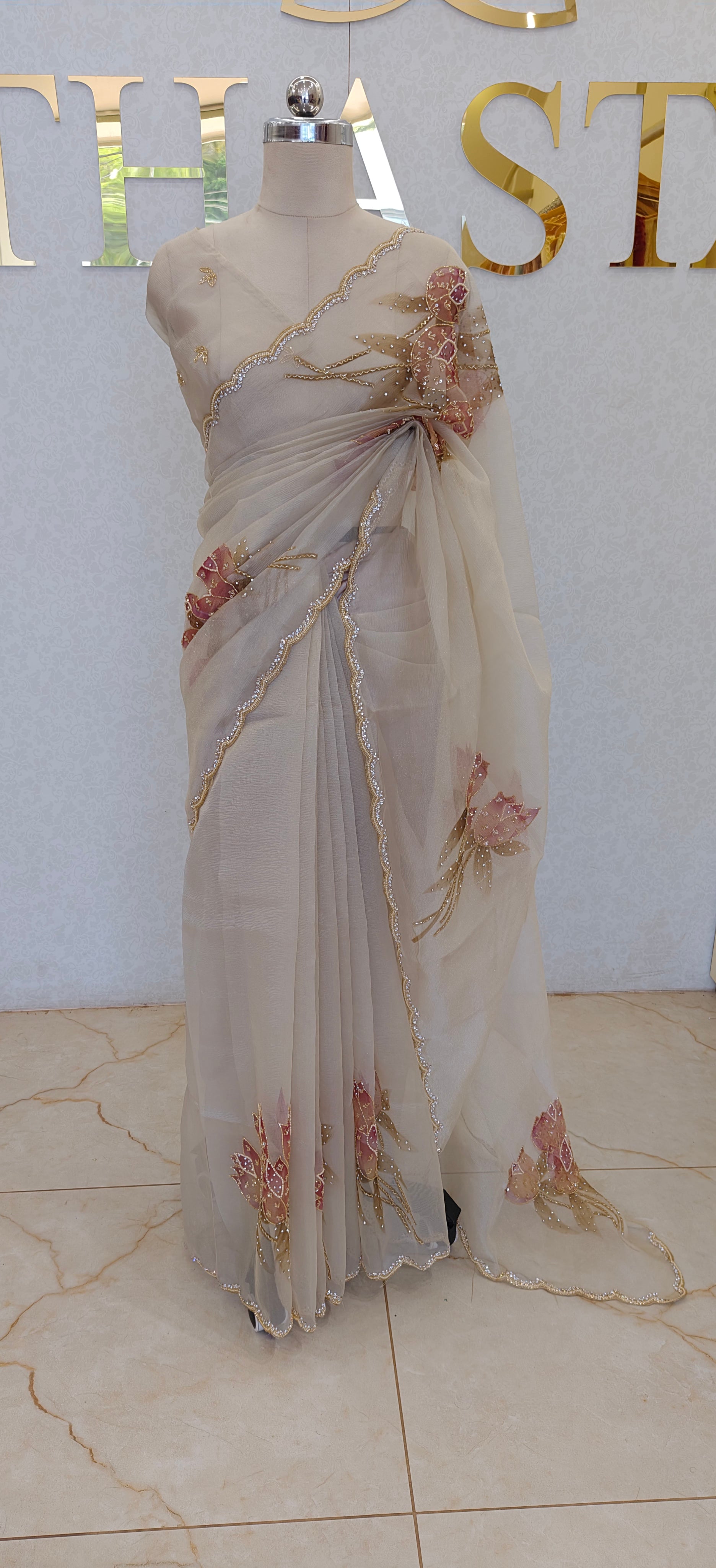 CRUSH ORGANZA SAREE
