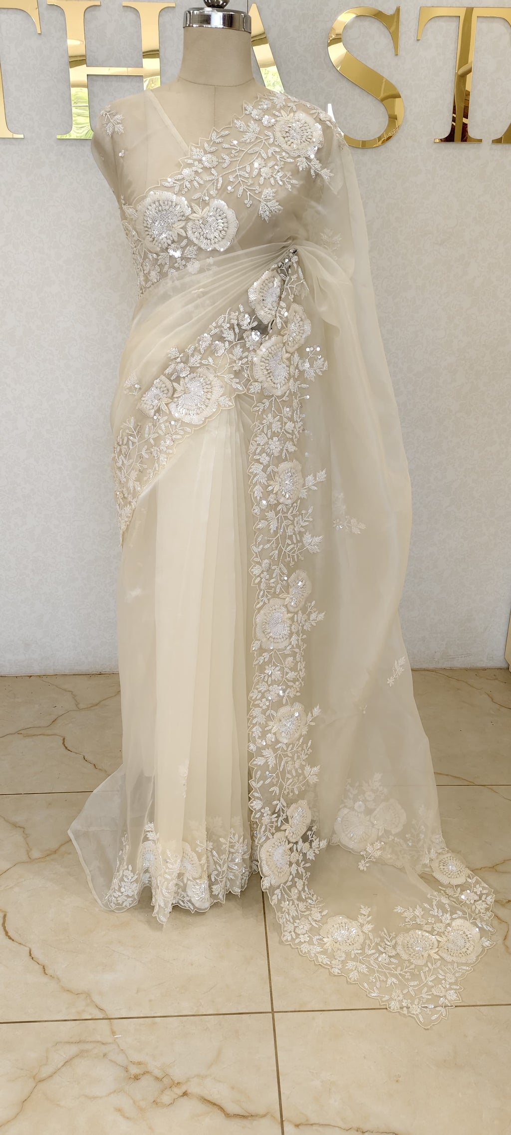 PURE ORGANZA SAREE