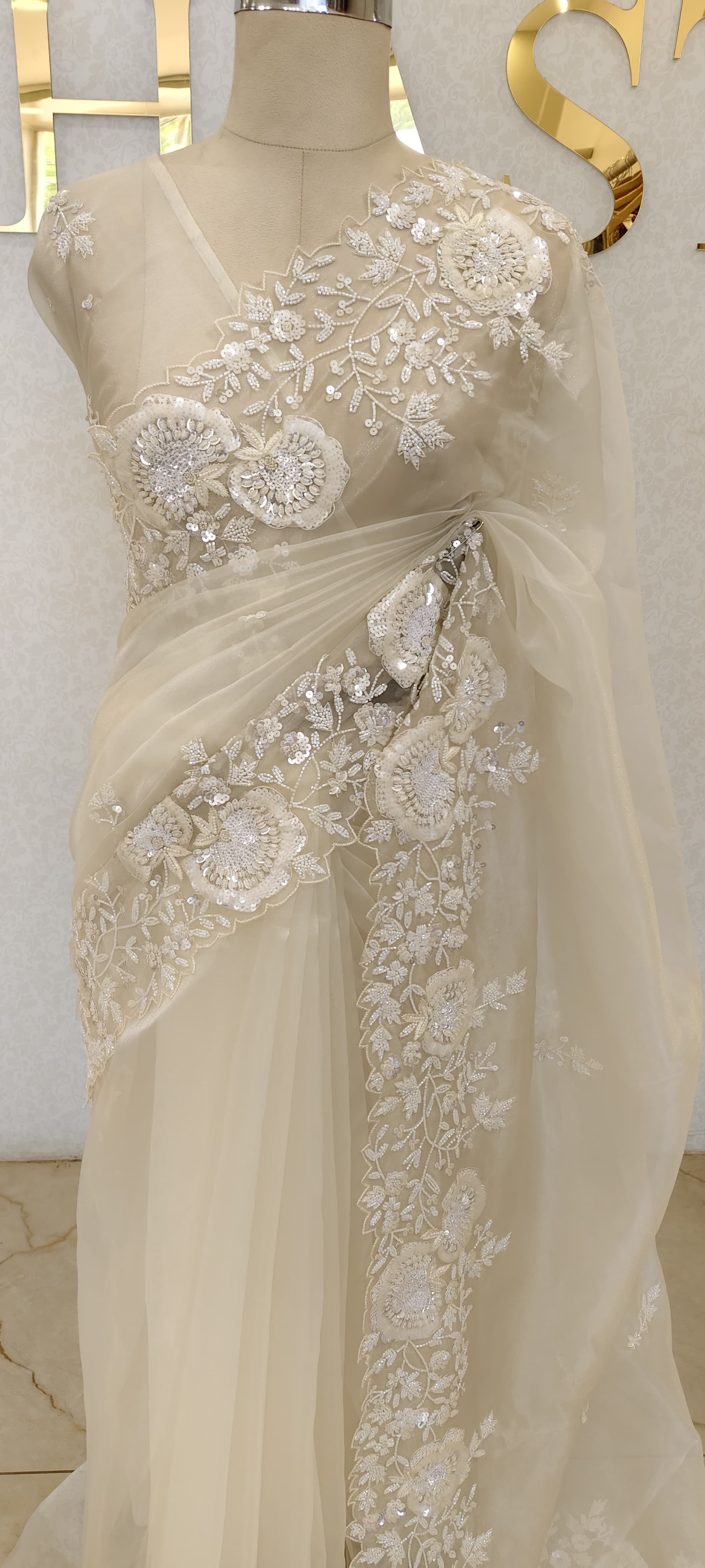 PURE ORGANZA SAREE