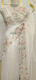 PURE CRUSH ORGANZA SAREE