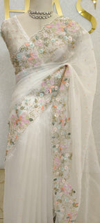 PURE CRUSH ORGANZA SAREE