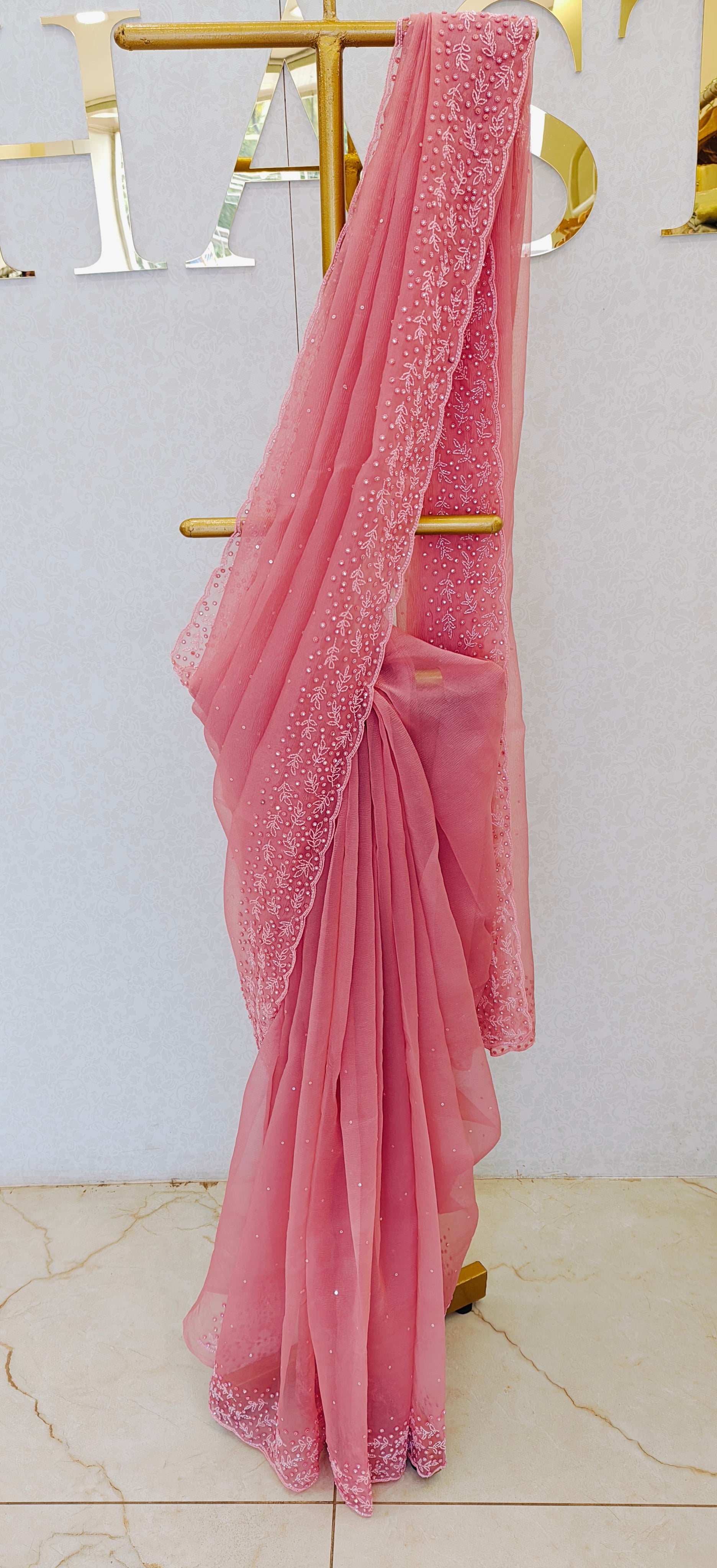 CRUSH ORGANZA SAREE