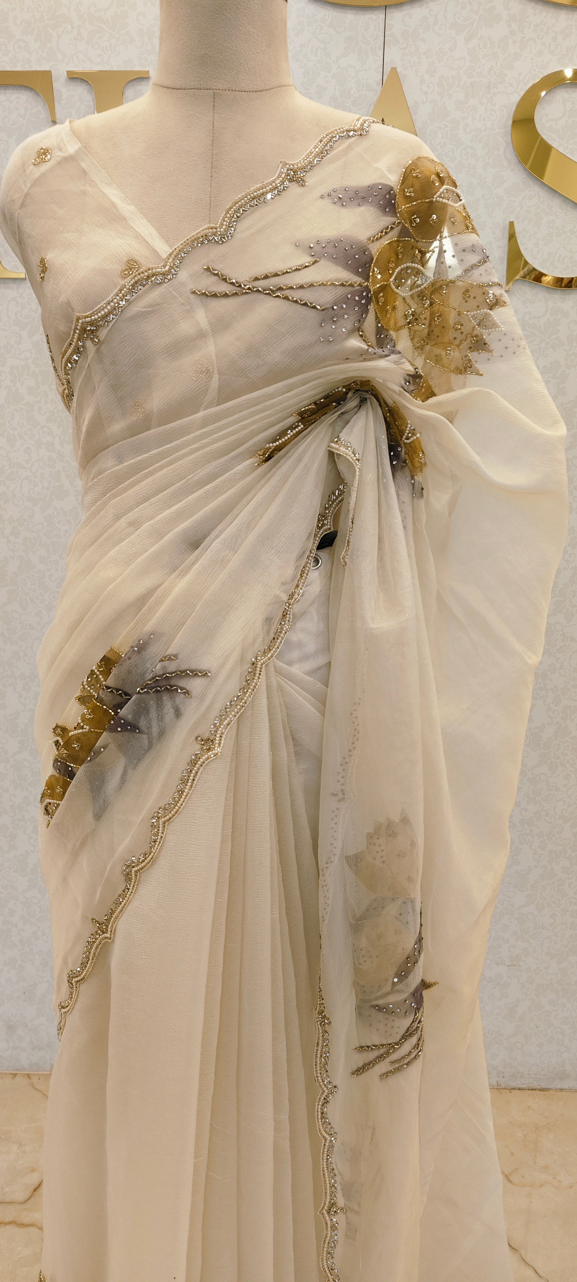 CRUSH ORGANZA SAREE