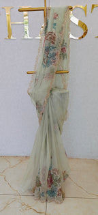 GLASS ORGANZA SAREE