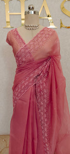 CRUSH ORGANZA SAREE
