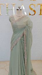 CRUSH ORGANZA SAREE