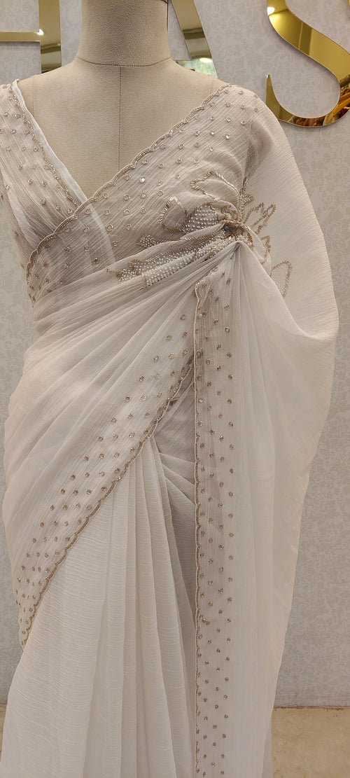 CRUSH ORGANZA SAREE