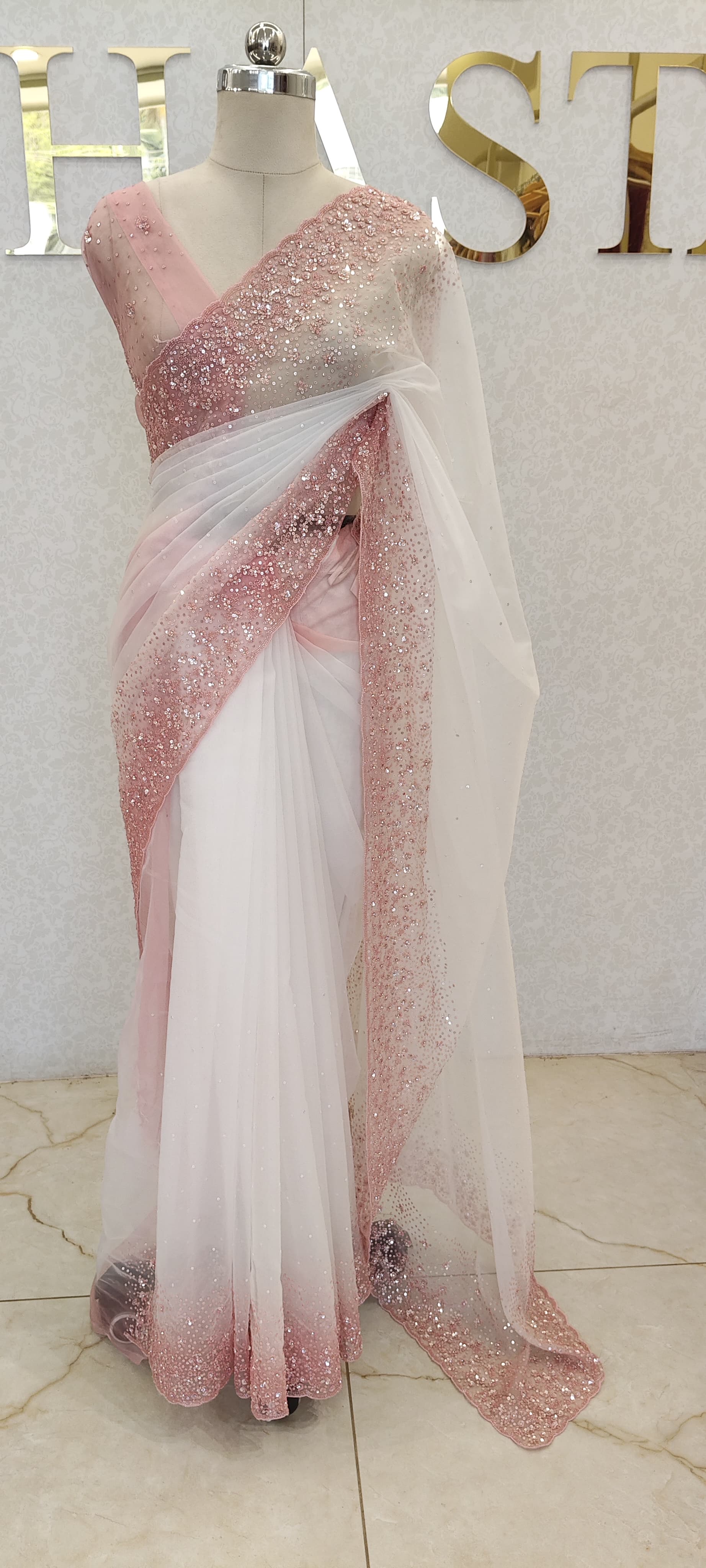 PURE ORGANZA SAREE