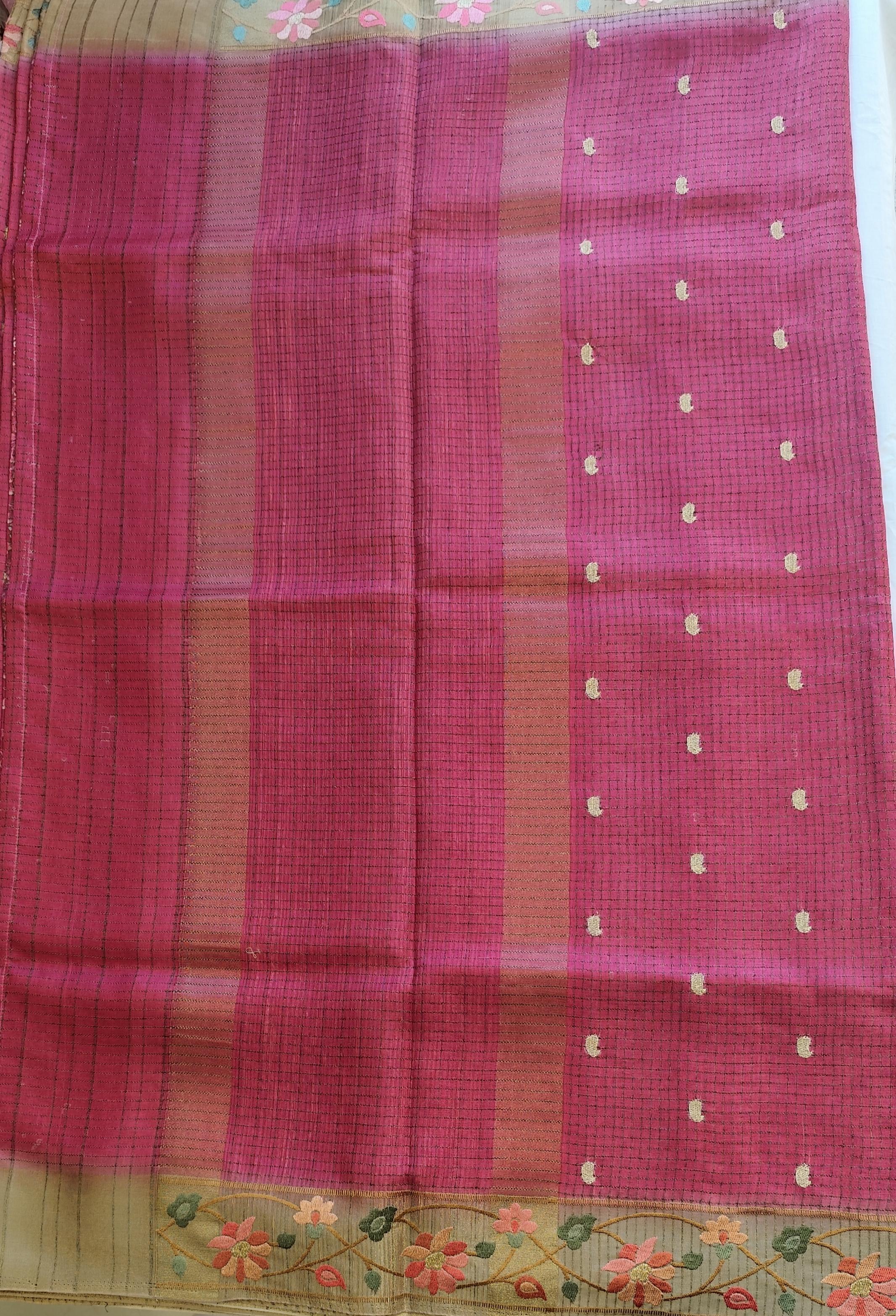 Semi tussar saree
