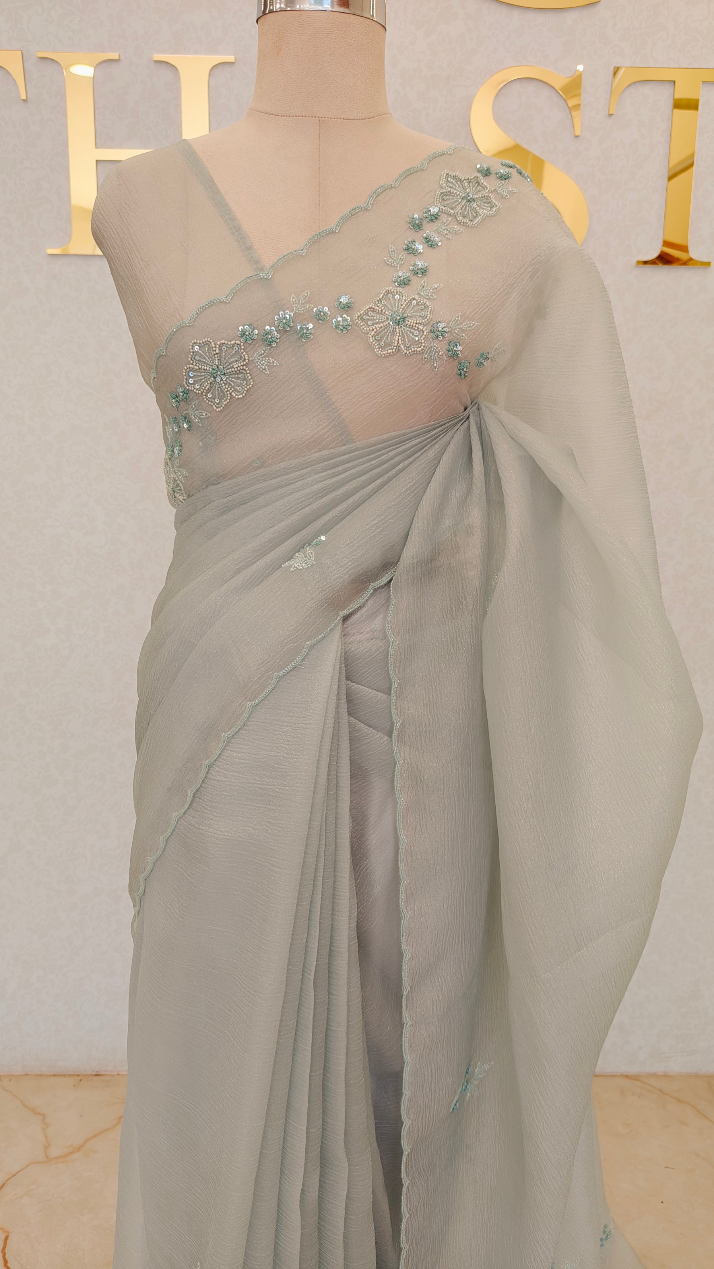 Crush Organza Saree