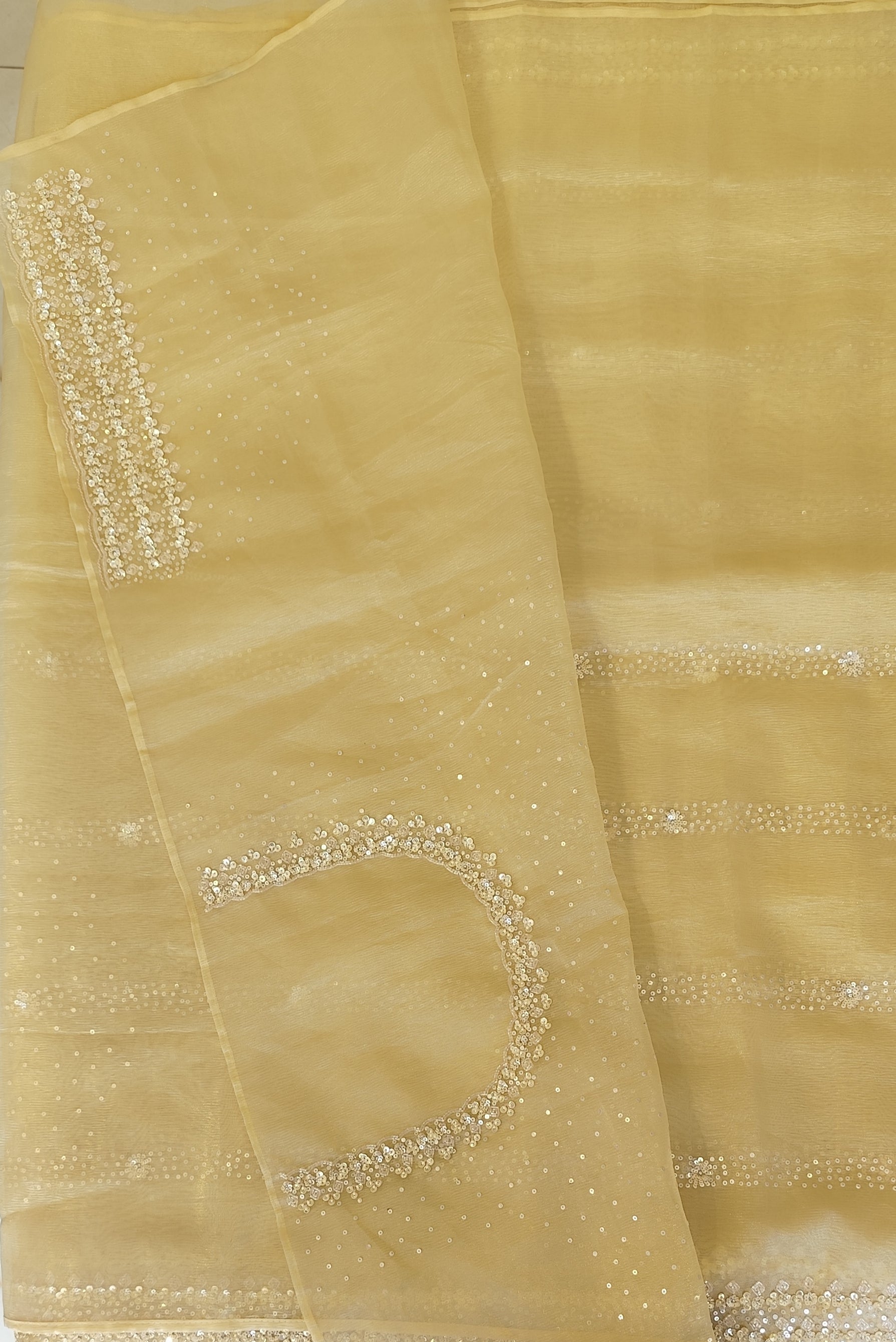 Crush organza saree