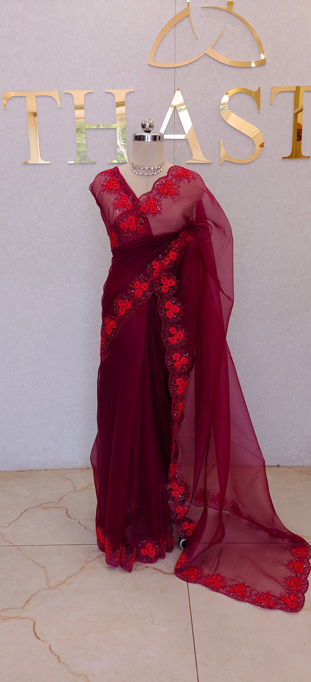 GLASS ORGANZA SAREE