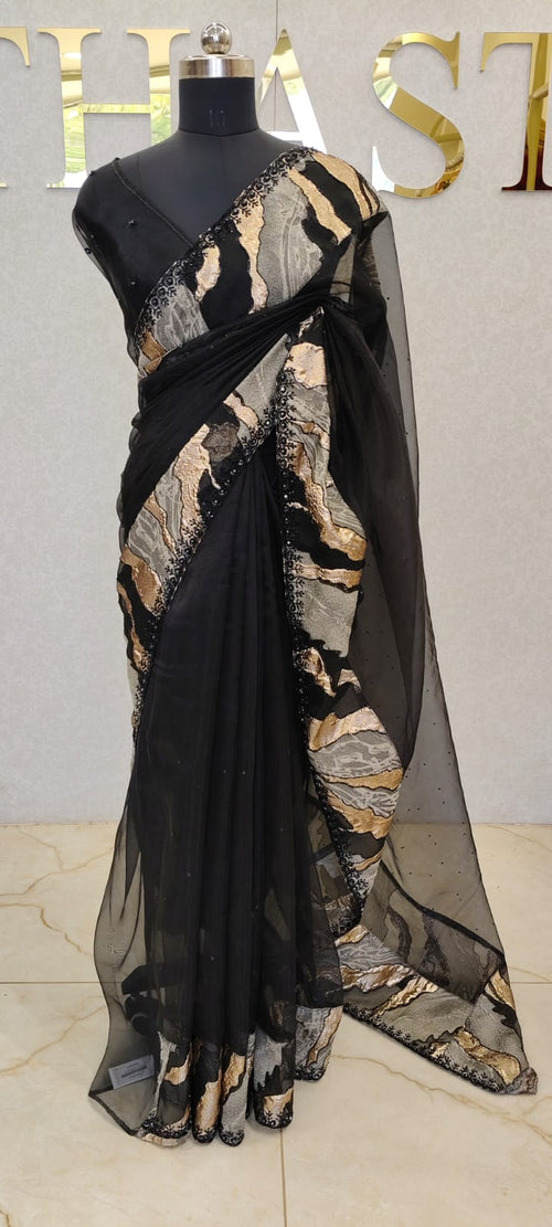 GLASS ORGANZA SAREE