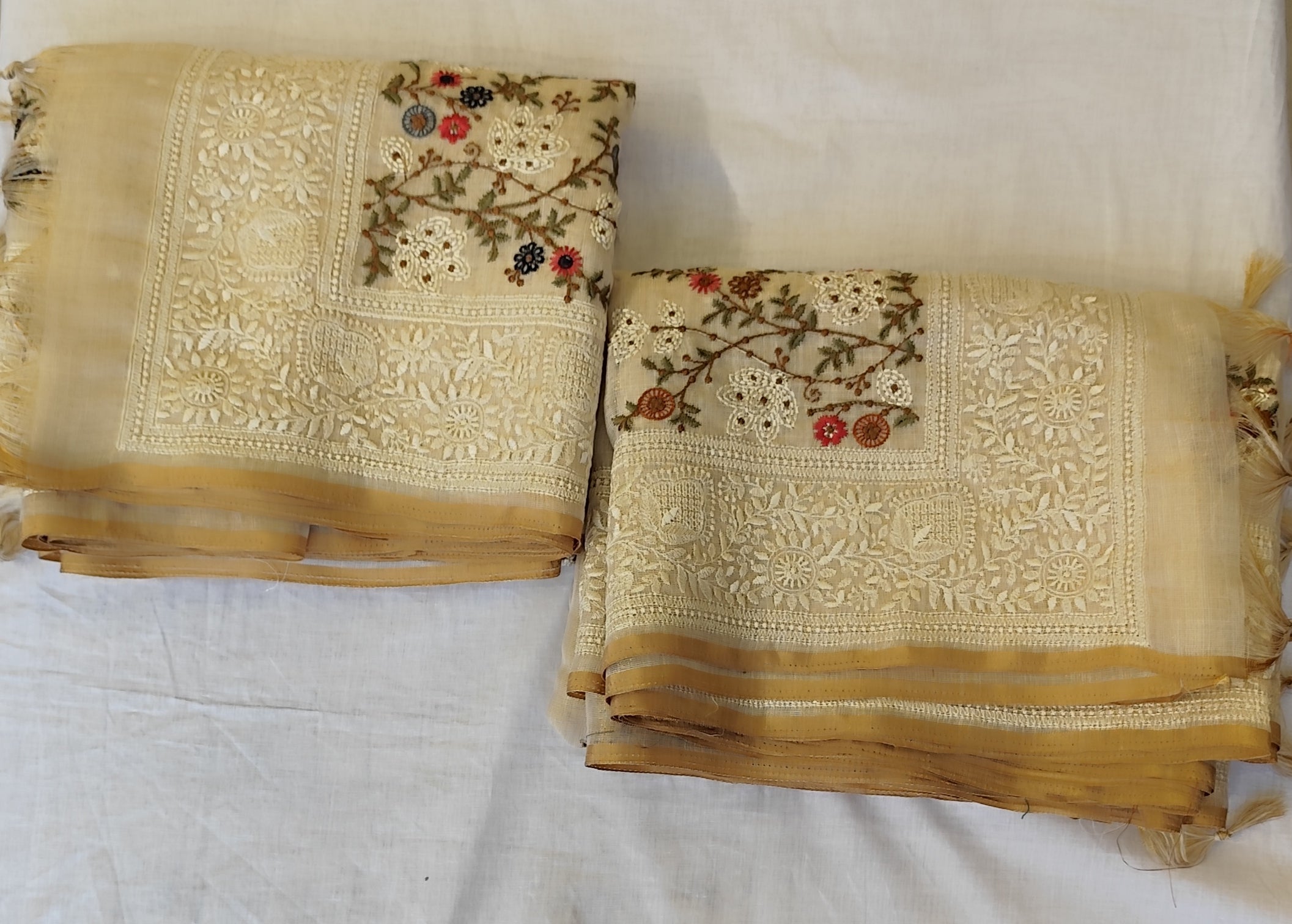 Linen tissue saree