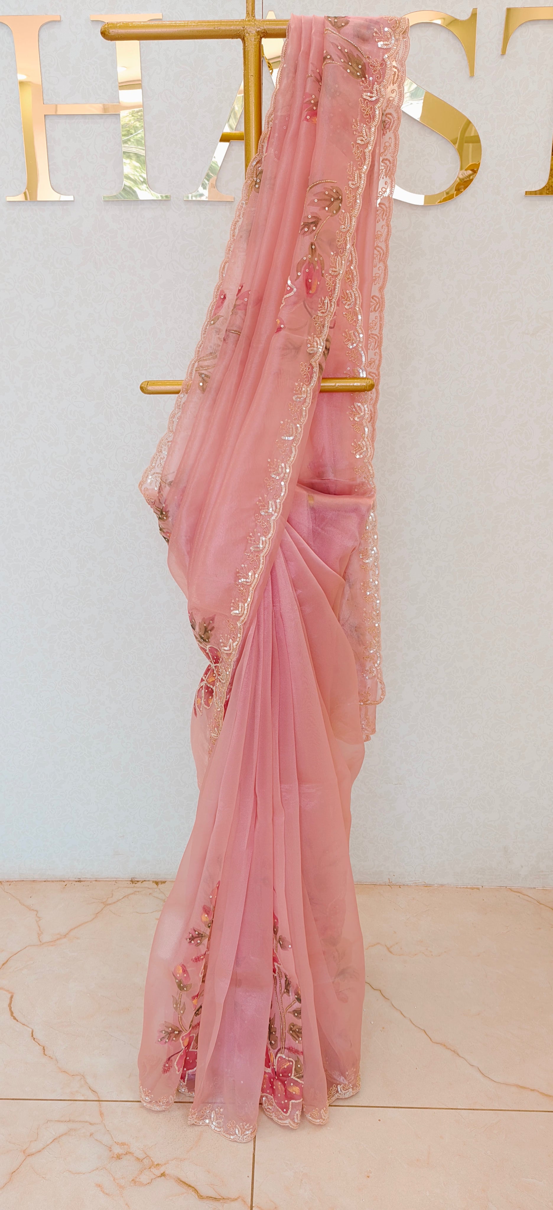 GLASS ORGANZA SAREE