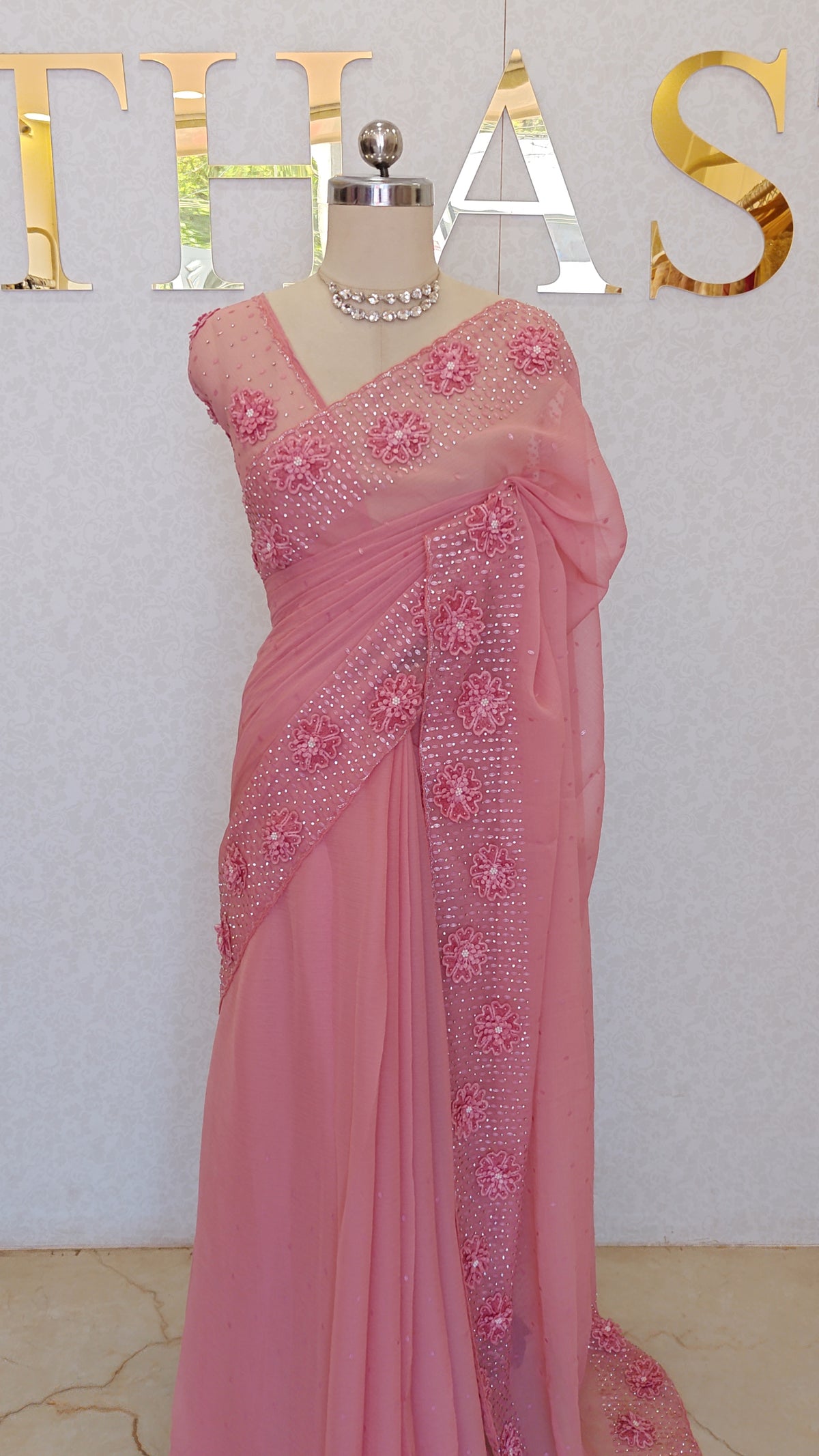 CRUSH ORGANZA SAREE