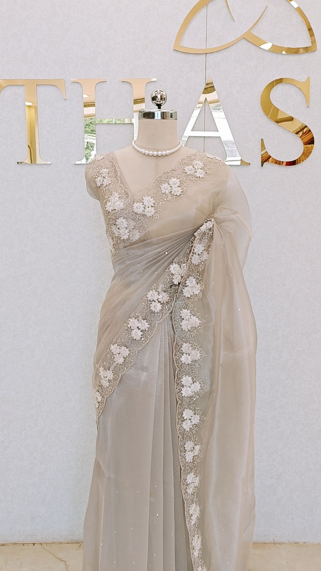 GLASS ORGANZA SAREE
