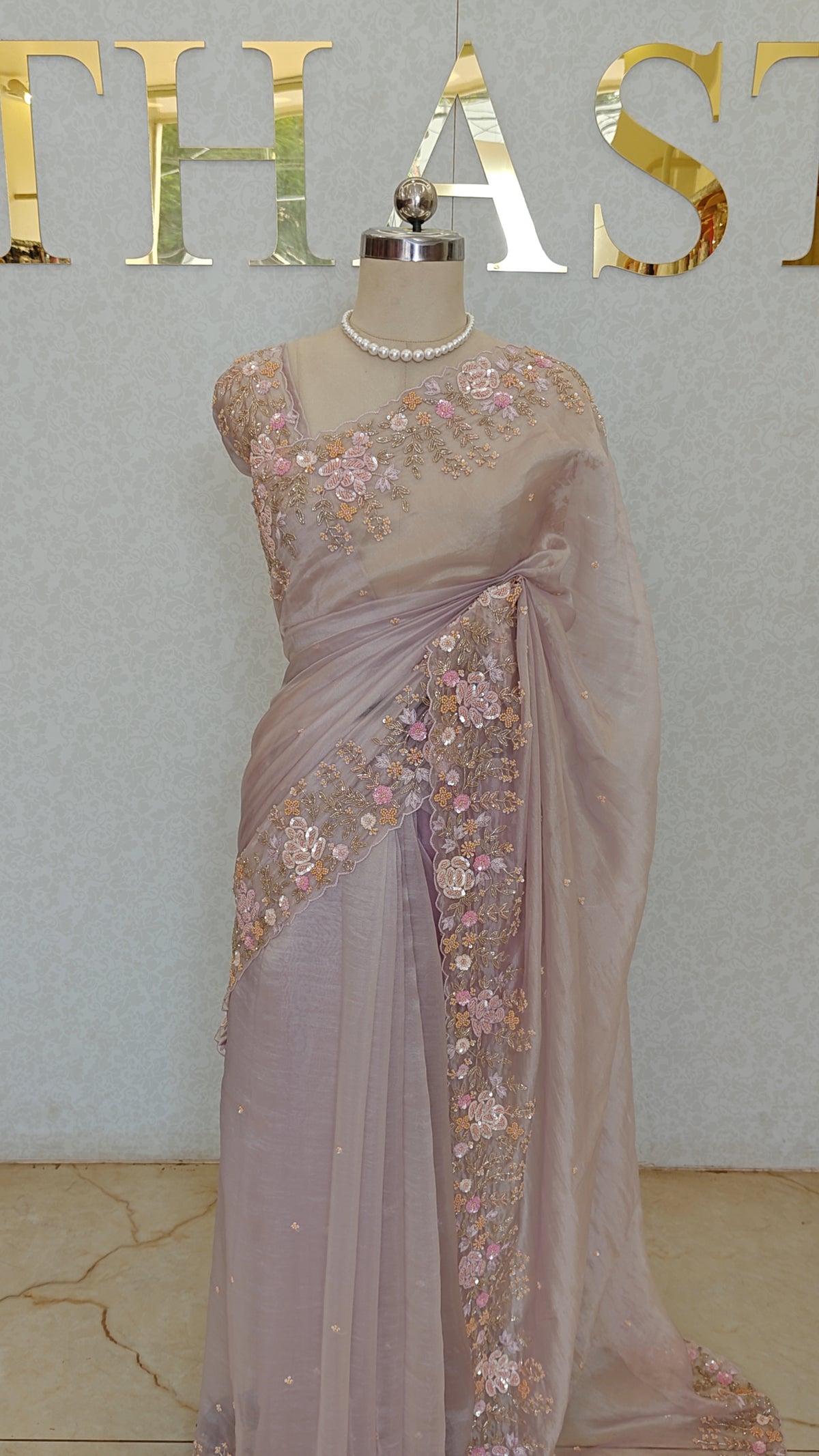 SOFT CRUSH ORGANZA SAREE