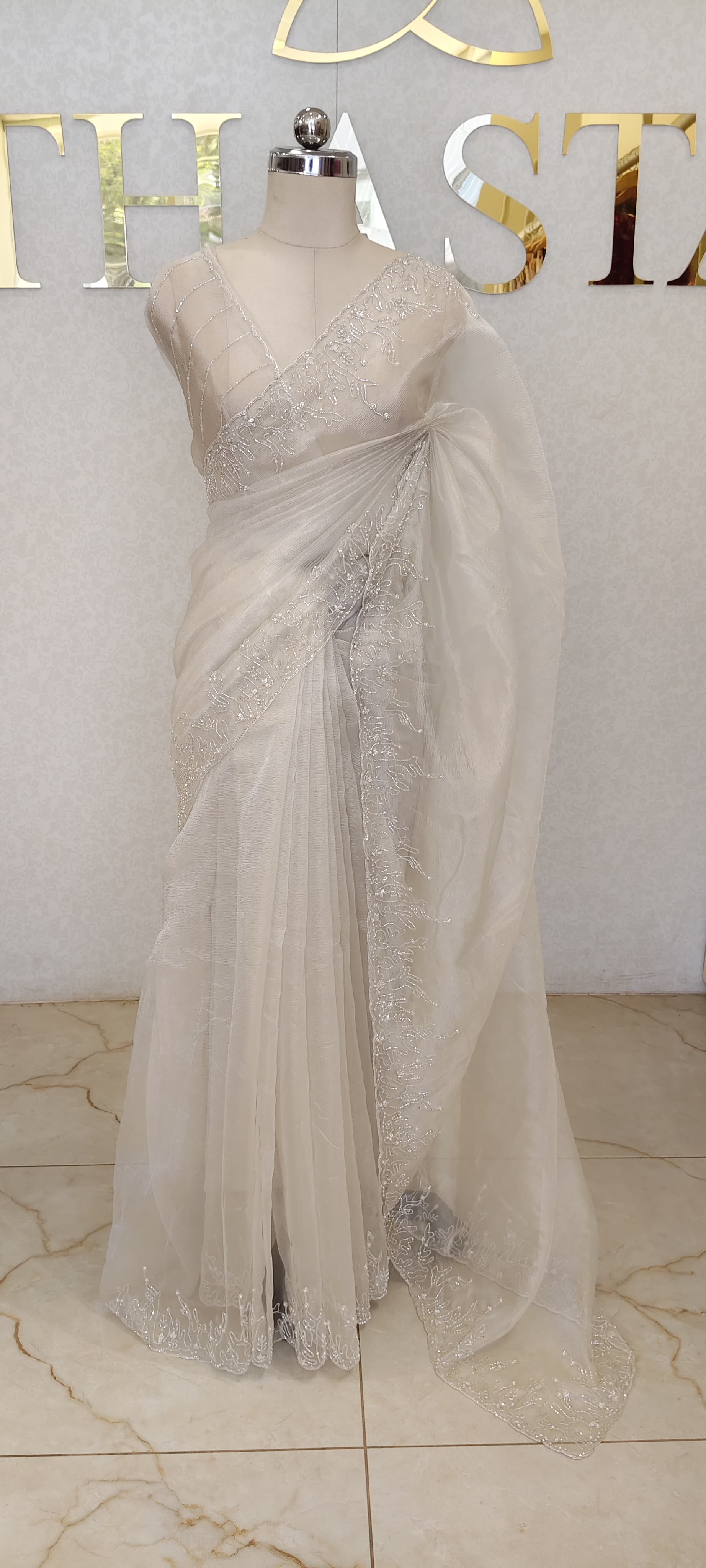 CRUSH ORGANZA SAREE