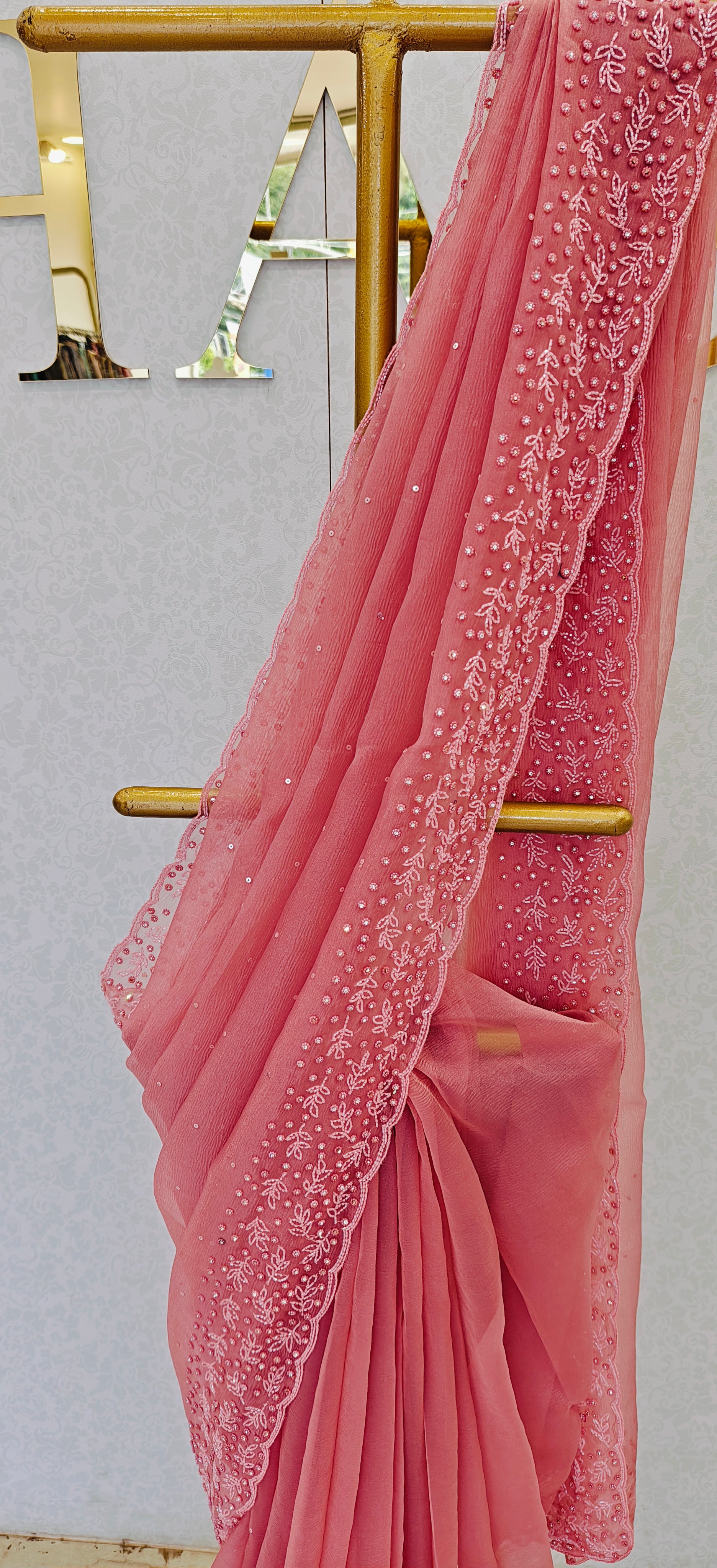 CRUSH ORGANZA SAREE
