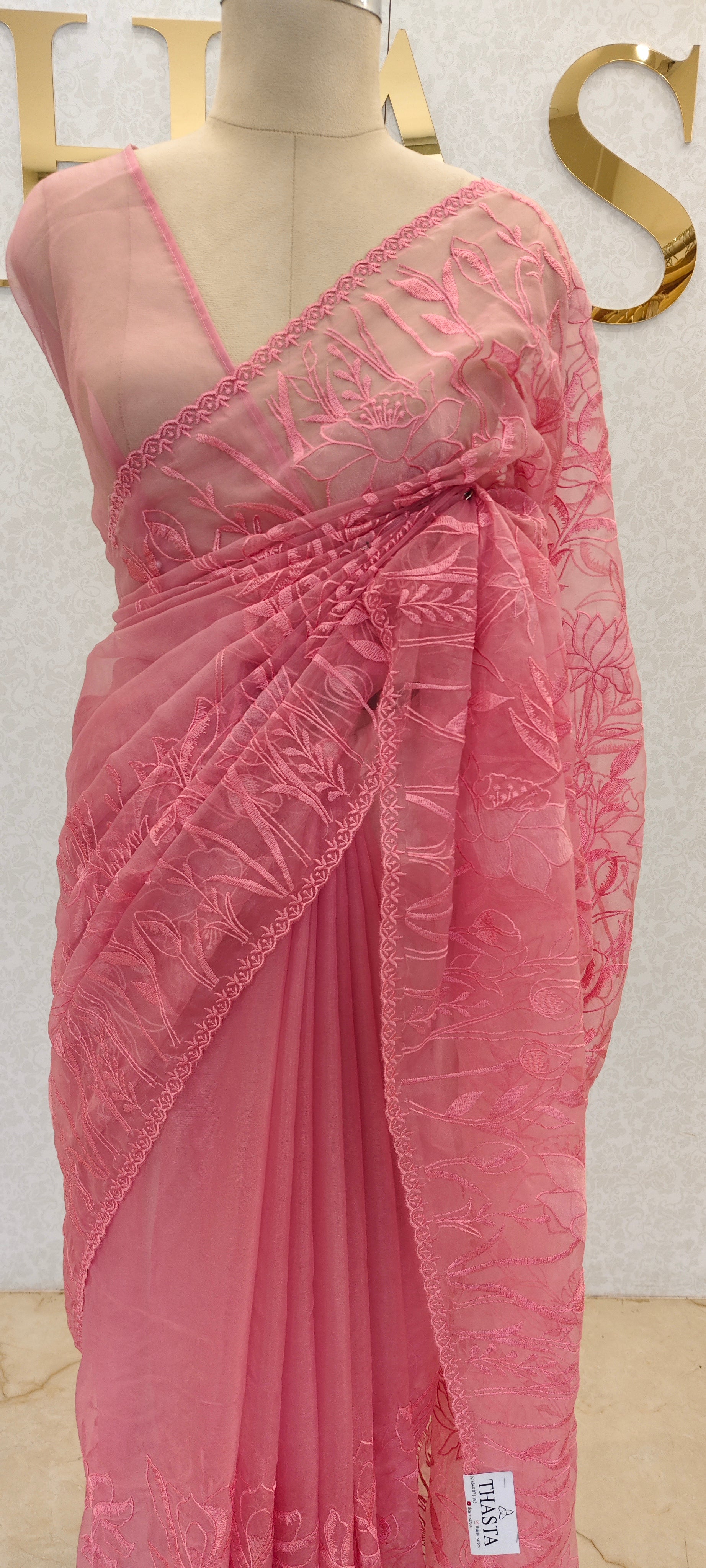 SEMI ORGANZA SAREE