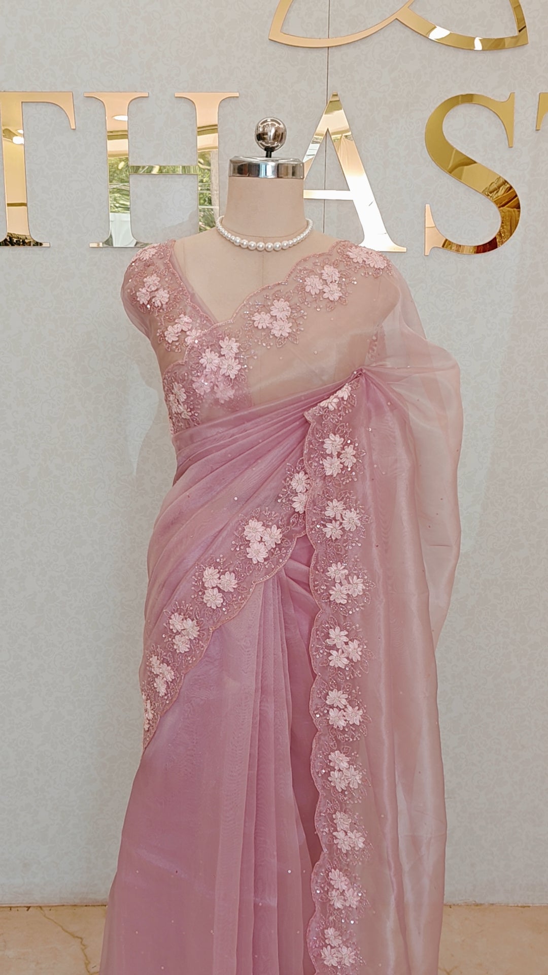 GLASS ORGANZA SAREE