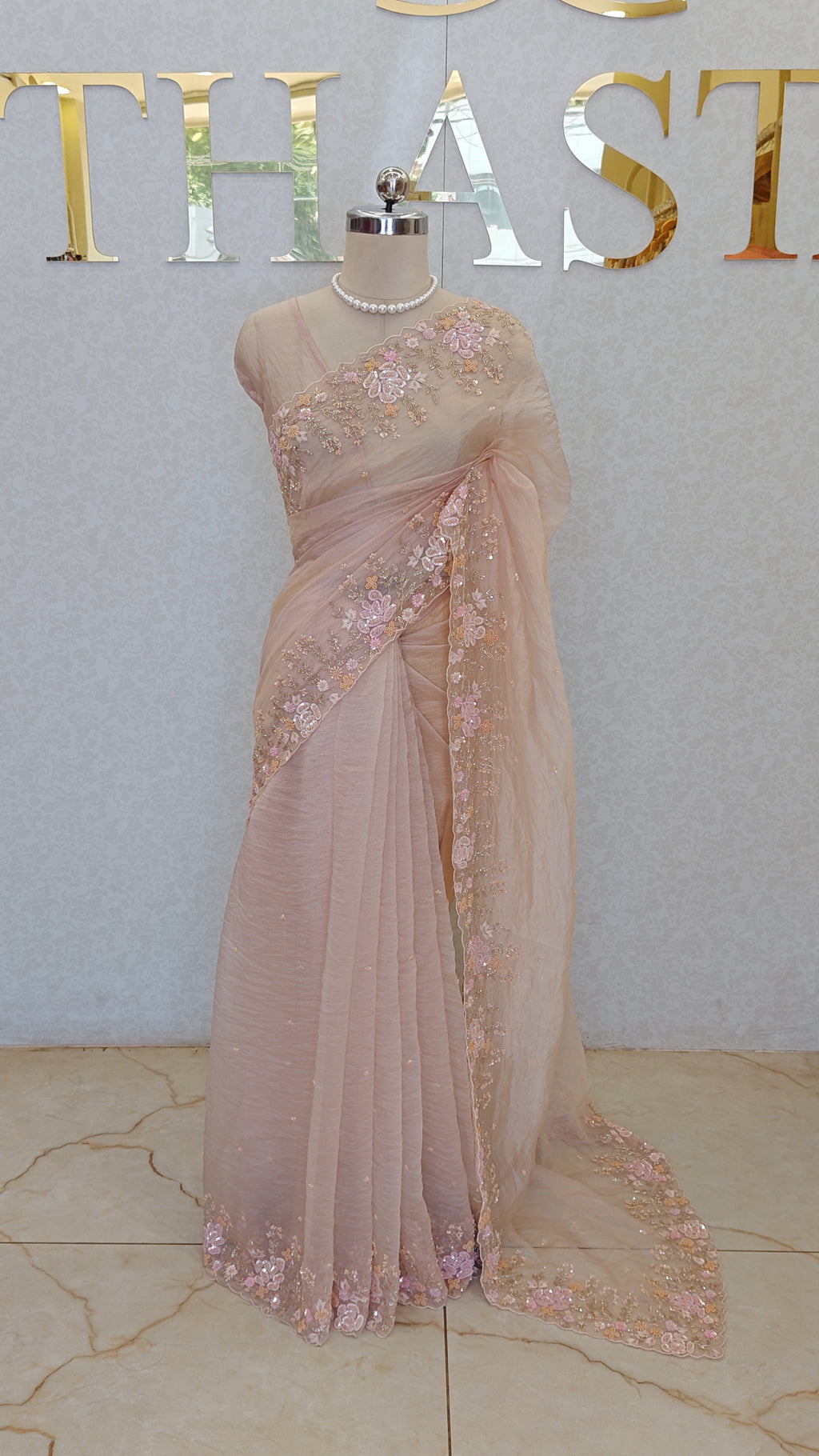 SOFT CRUSH ORGANZA SAREE
