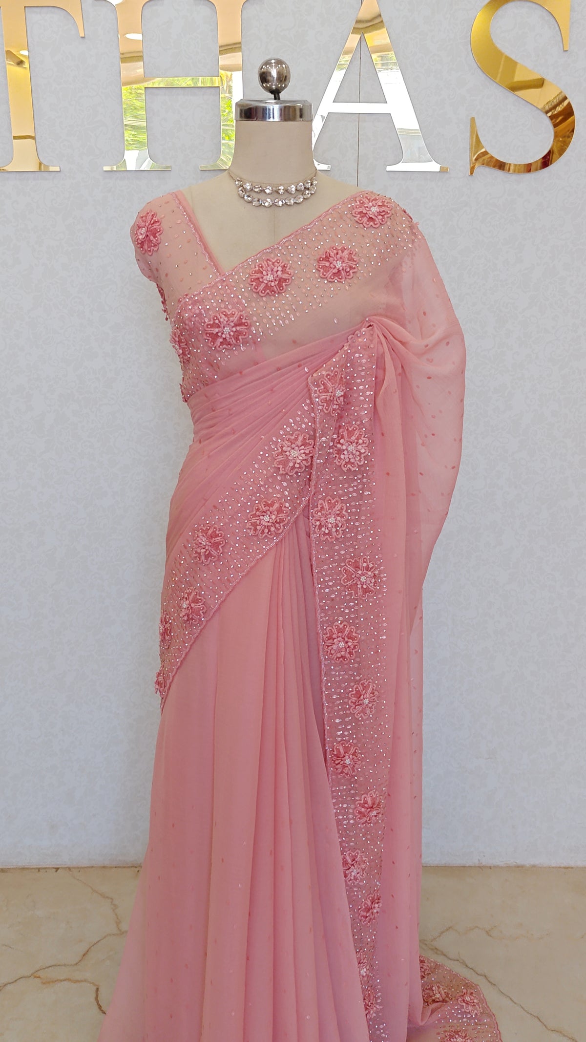 CRUSH ORGANZA SAREE