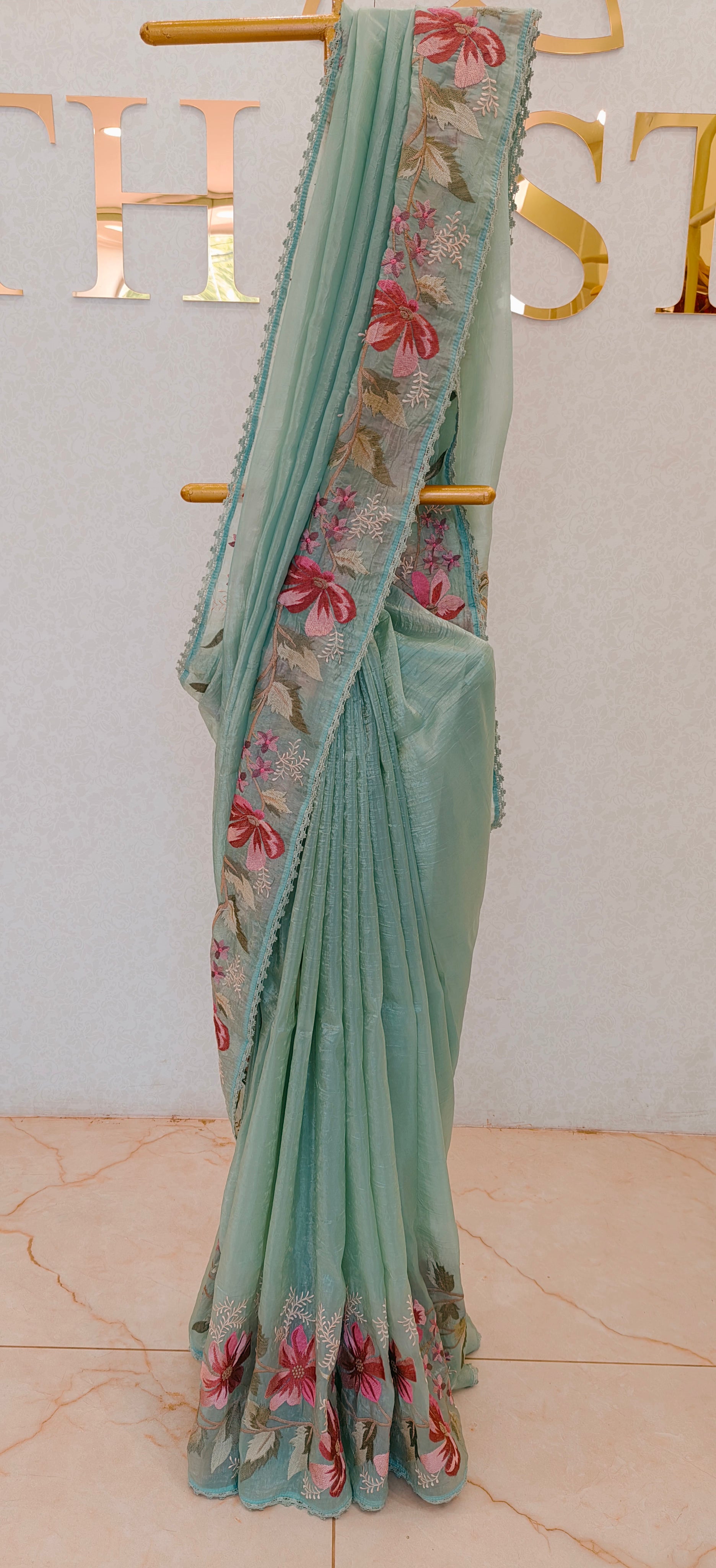 CRUSH ORGANZA SAREE