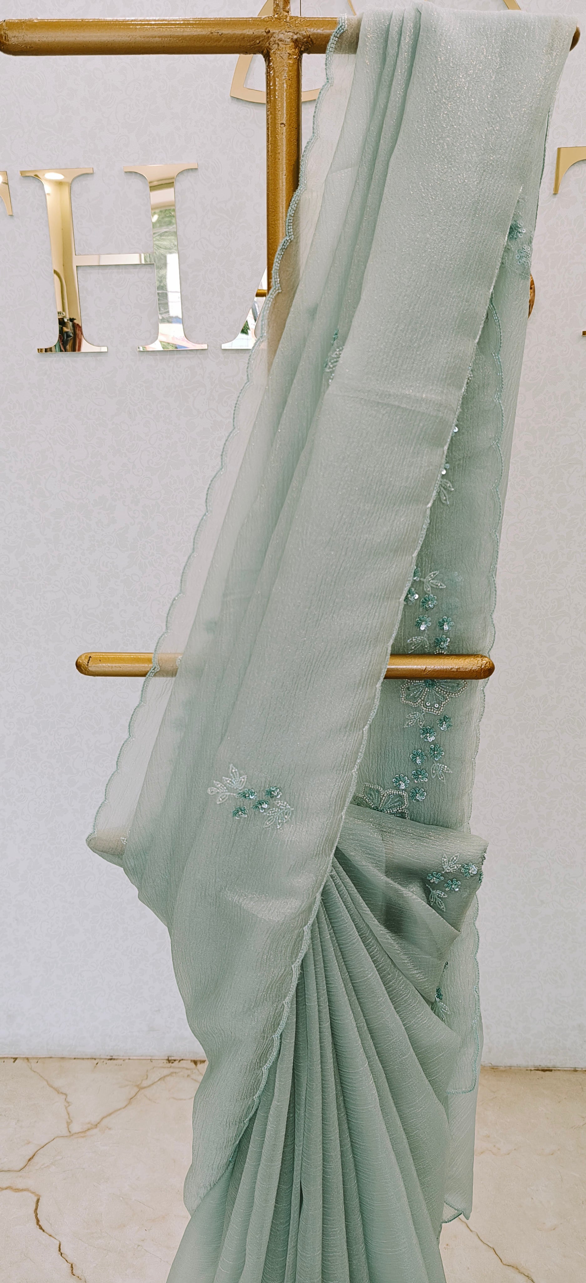 CRUSH ORGANZA SAREE